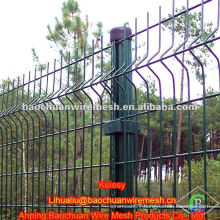 Green pvc coated garden border fence